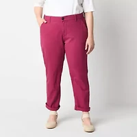 St. John's Bay Womens Plus Straight Mid Rise Pant