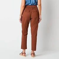 St. John's Bay Womens Stretch Fabric Slim Regular Fit Cargo Pant