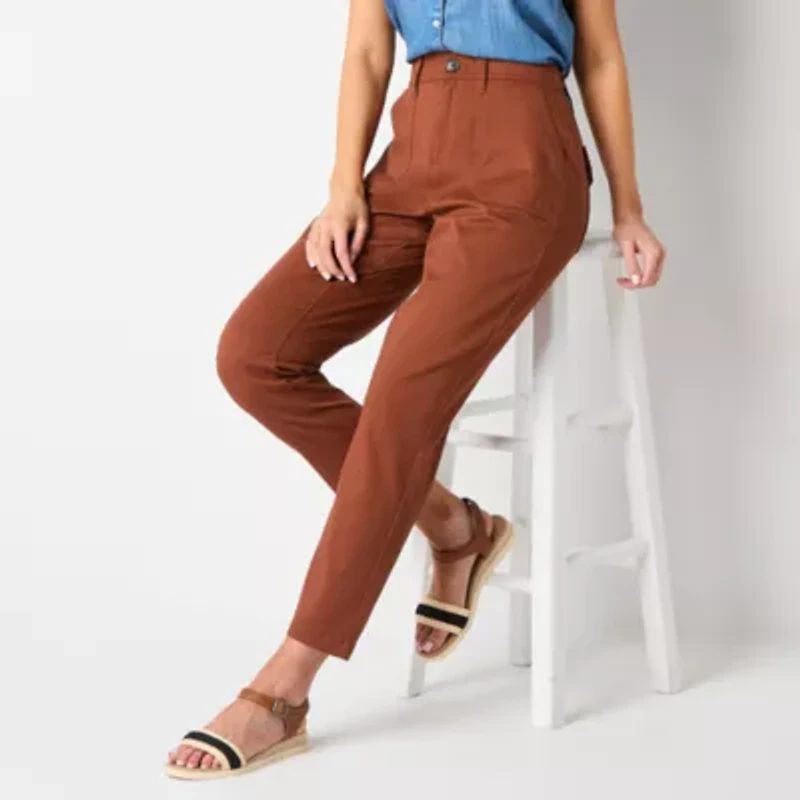 St. John's Bay Womens Slim Flat Front Pant