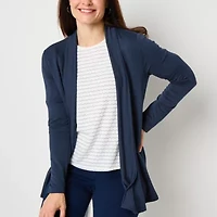 Liz Claiborne Womens Long Sleeve Open Front Cardigan