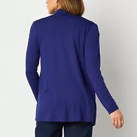 Liz Claiborne Womens Long Sleeve Open Front Cardigan