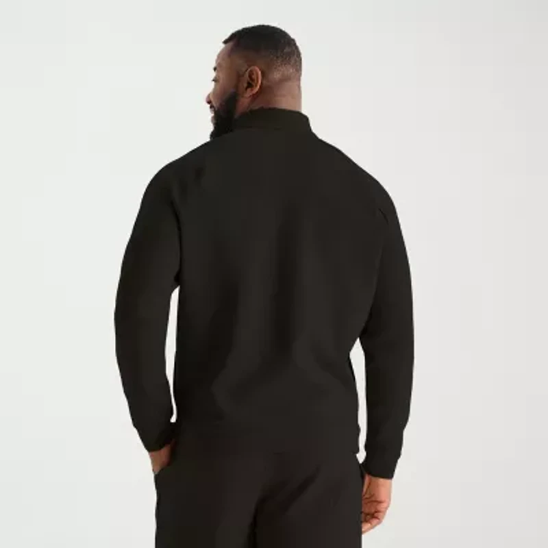 Xersion Mens Mock Neck Long Sleeve Big and Tall Quarter-Zip Pullover