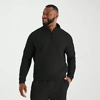 Xersion Mens Mock Neck Long Sleeve Big and Tall Quarter-Zip Pullover