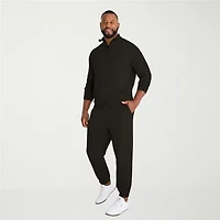 Xersion Mens Mock Neck Long Sleeve Big and Tall Quarter-Zip Pullover