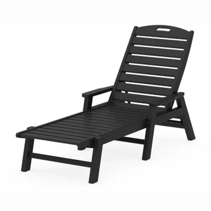 Martha Stewart by POLYWOOD® Nautical Chaise With Arms Lounge Chair