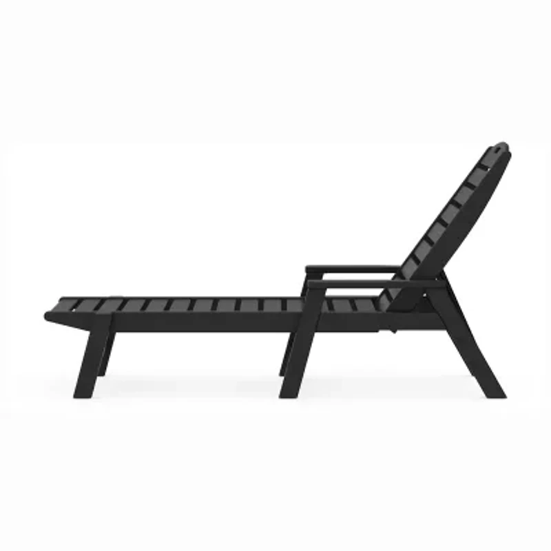 Martha Stewart by POLYWOOD® Nautical Chaise With Arms Lounge Chair