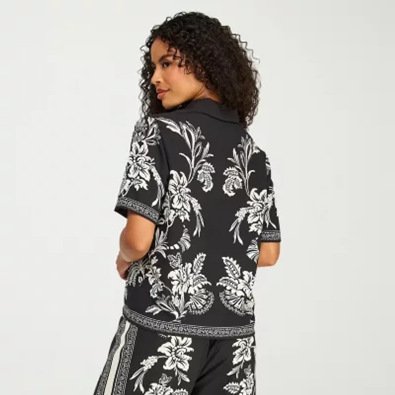 Premier Amour Womens Short Sleeve Blouse