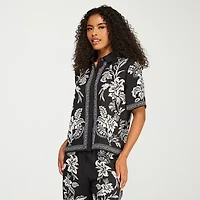 Premier Amour Womens Short Sleeve Blouse