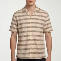 Report Collection Knit Mens Short Sleeve Camp Shirt