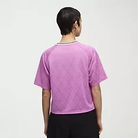 PUMA Womens Crew Neck Short Sleeve Active Crop Top