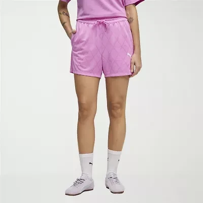 PUMA Womens 4" High Rise Adjustable Waist Drawstring Soccer Short