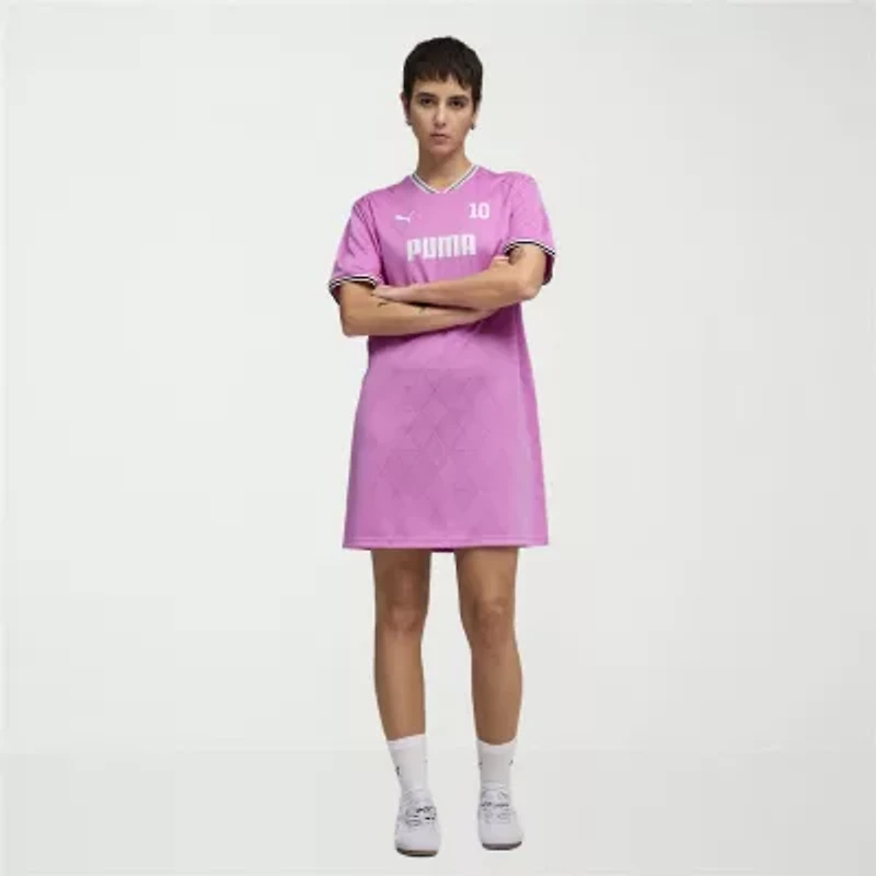 PUMA Womens Short Sleeve Active Shirt Dress