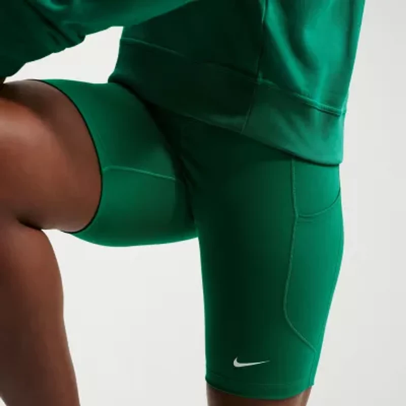 Nike Womens 8" High Rise Stretch Fabric Moisture Wicking Bike Short