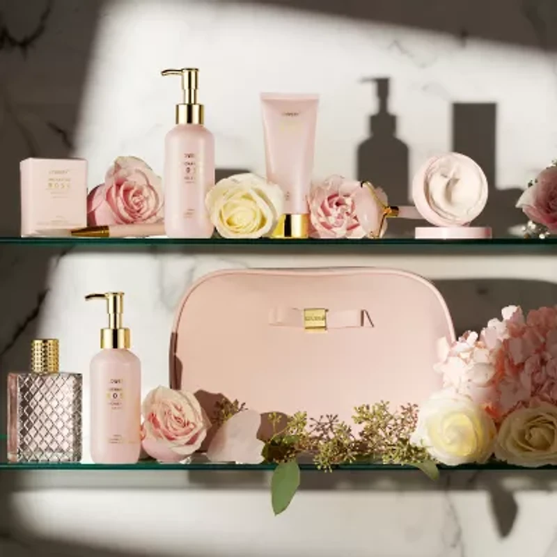 Lovery Enchanted Rose Beauty Body Care - 10pc Cosmetic Bag Set