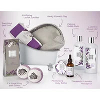 Lovery Lavender Home Spa Bath Set - 9pc Body Care Kit