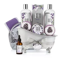 Lovery Lavender Home Spa Bath Set - 9pc Body Care Kit