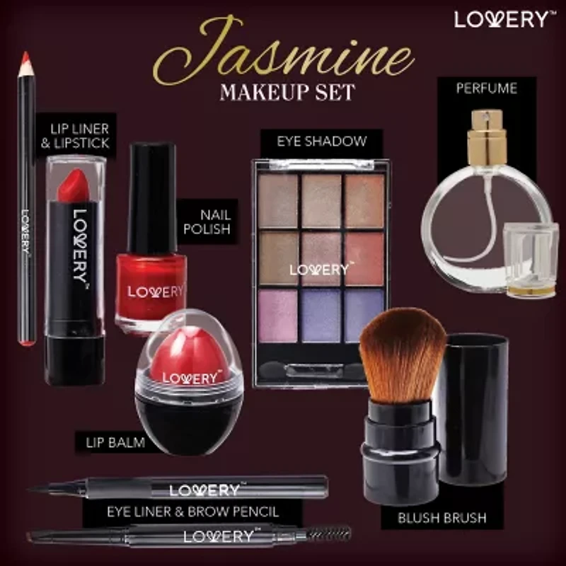 Lovery Floral Jasmine Bath, Spa And Makeup Set