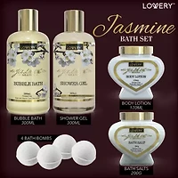 Lovery Floral Jasmine Bath, Spa And Makeup Set