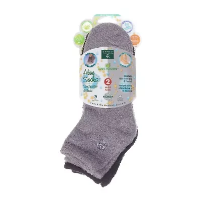 Earth Therapeutics Grey & Black Aloe Moisturizing Socks