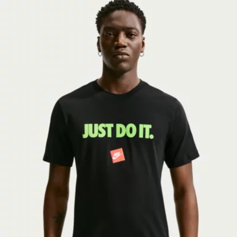 Nike Just Do It Mens Crew Neck Short Sleeve Classic Fit Graphic T-Shirt