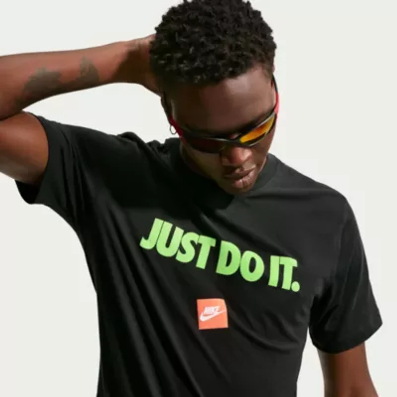 Nike Just Do It Mens Crew Neck Short Sleeve Classic Fit Graphic T-Shirt