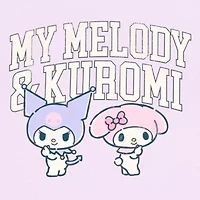 Grayson Threads, The Label Womens Juniors Crew Neck Short Sleeve Loose Fit Kuromi My Melody Graphic T-Shirt