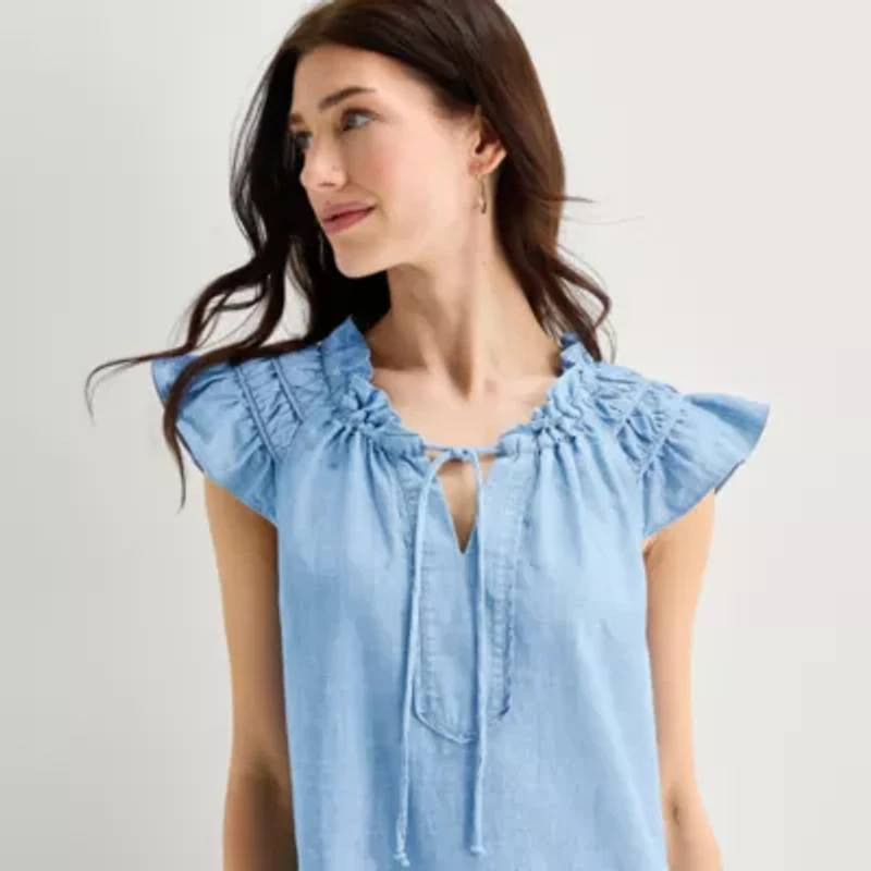 Isabel & Nina Womens Short Sleeve Shift Dress