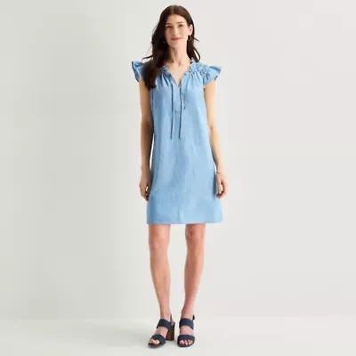 Isabel & Nina Womens Short Sleeve Shift Dress