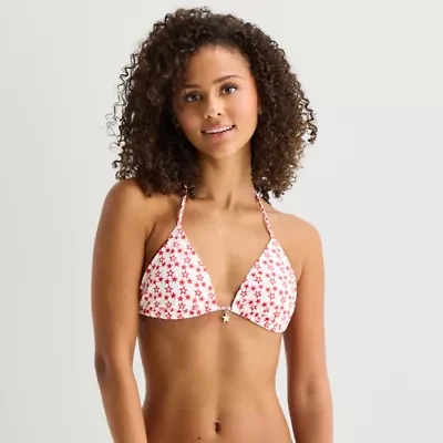 Arizona Adjustable Straps Star Juniors Triangle Bikini Swimsuit Top