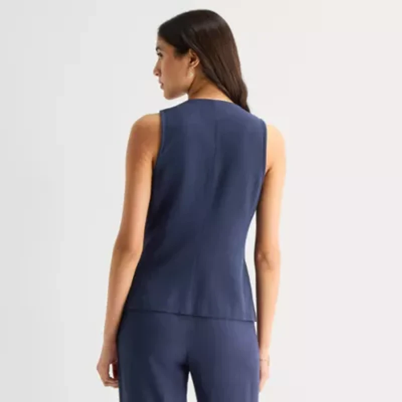 by&by Womens Juniors Crew Neck Sleeveless Vest