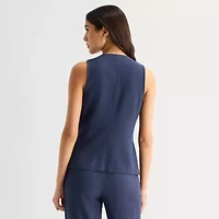 by&by Womens Juniors Crew Neck Sleeveless Vest