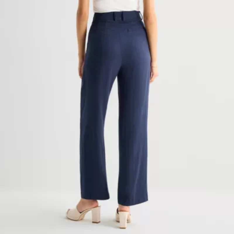 by&by Womens Juniors Straight Flat Front Pant