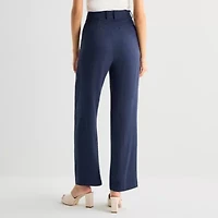 by&by Womens Juniors Straight Flat Front Pant
