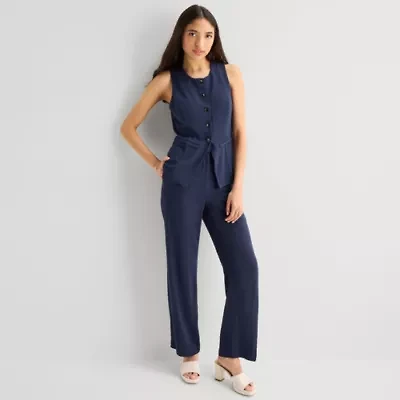 by&by Womens Juniors Straight Flat Front Pant