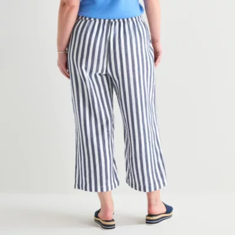 St. John's Bay Womens Plus Straight Cropped Pant