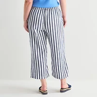 St. John's Bay Womens Plus Straight Cropped Pant