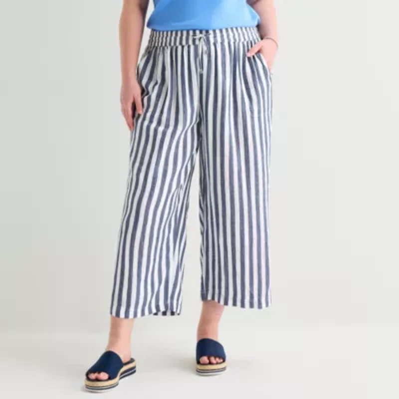 St. John's Bay Womens Plus Straight Cropped Pant