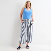 St. John's Bay Womens Plus Straight Cropped Pant