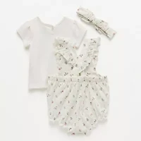 Disney Baby Girls 3-pc. Winnie The Pooh Shortall Set