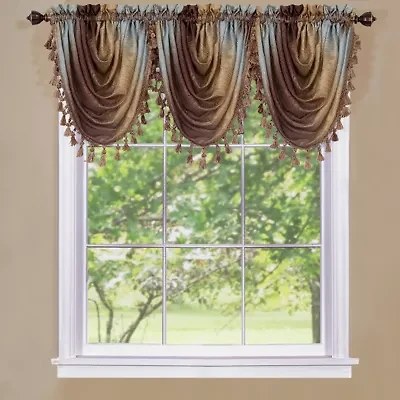 Ombre Rod Pocket Waterfall Valance