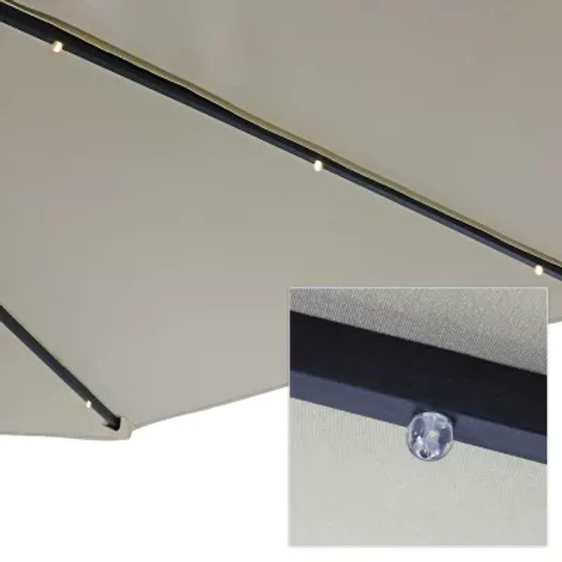 Sunnydaze® 9-Foot Solar Patio Umbrella with Tilt Crank