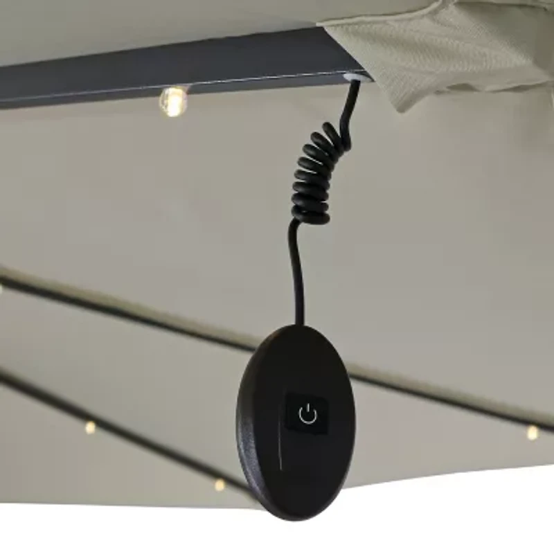 Sunnydaze® 9-Foot Solar Patio Umbrella with Tilt Crank