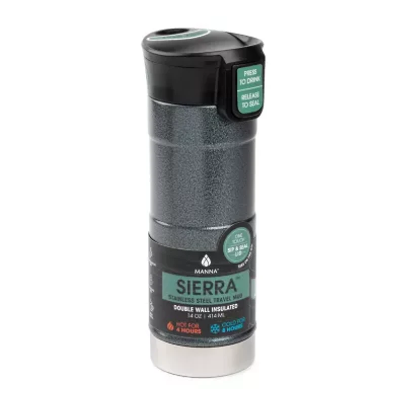 Manna Sierra 14oz Hammered Stainless Steel Travel Mug