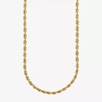 Shaquille O'Neal Xlg Yellow Stainless Steel Solid Rope Chain Necklace