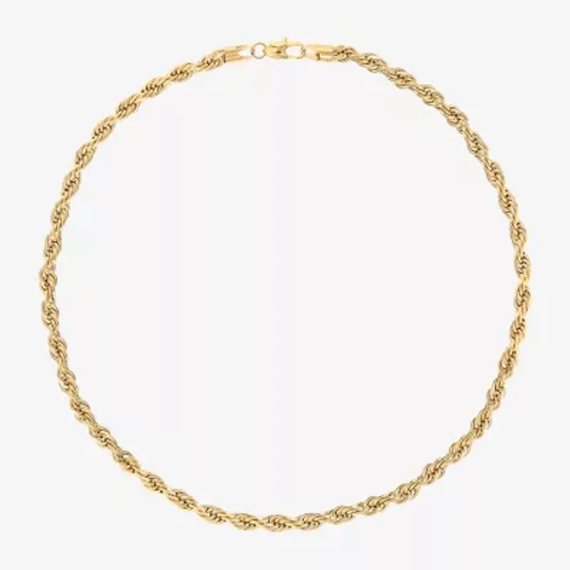 Shaquille O'Neal Xlg Yellow Stainless Steel Solid Rope Chain Necklace