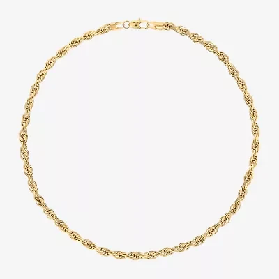 Shaquille O'Neal Xlg Yellow Stainless Steel Solid Rope Chain Necklace