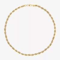 Shaquille O'Neal Xlg Yellow Stainless Steel Solid Rope Chain Necklace