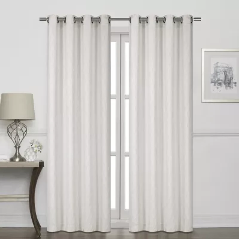 Regal Home Mackenna Jacquard Grommet Top Light-Filtering Set of 2 Curtain Panel