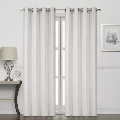 Regal Home Mackenna Jacquard Grommet Top Light-Filtering Set of 2 Curtain Panel
