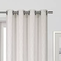 Regal Home Mackenna Jacquard Grommet Top Light-Filtering Set of 2 Curtain Panel